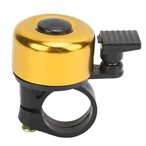 Produktbild: DUUTI Fahrradklingel aus Aluminiumlegierung, Mini-Fahrradklingel für den Außenbereich mit Klarem und Lautem Klang, Zubehör für Fahrradklingeln (Yellow)