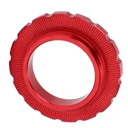 Produktbild: SUNGOOYUE Fahrrad Centerlock Lockring, Centerlock Lockring Center Lock Laufradsatz Nabe Barrel Shaft Disc Rotor Lockring für Fahrrad Mountainbike(rot)