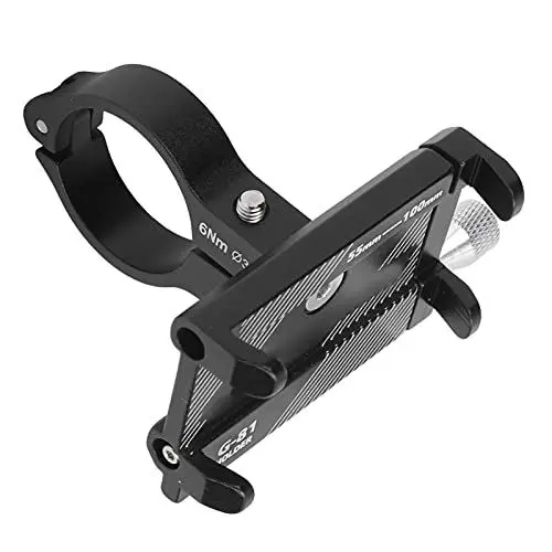 Produktbild: SUNGOOYUE G81 Verstellbarer Fahrrad-Handyhalter aus Aluminium für Breite Kompatibilität mit Schwarzer Farbe für Radfahrer und Motorradfahrer