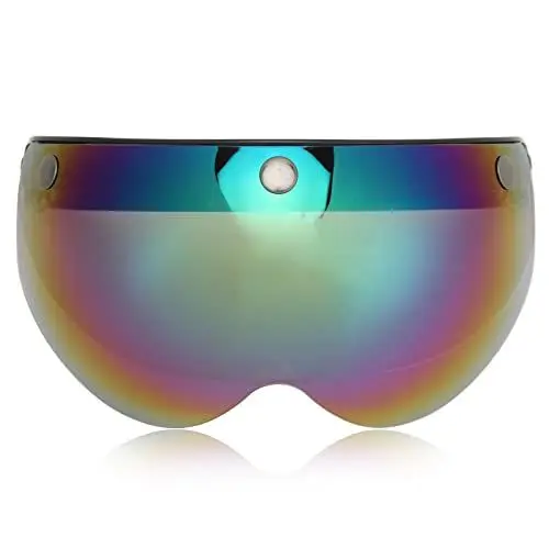 Produktbild: SUNGOOYUE Motorradhelm-Objektiv, Winddicht, Sanddicht, Standard-3-Druckknopf-Motorradhelm-Visier mit Verstellbarer Schnalle(Bunt)