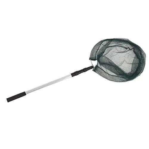 Produktbild: SUNGOOYUE PVC Fischkescher mit Aluminiumlegierungsgriff, Langer Teleskopstangengriff-Kescher für Fischfang-Freigabe Süßwasser Salzwasser(2.1M)