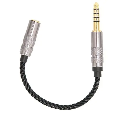 Produktbild: 4,4 Mm auf 3,5 Mm Adapter, Kopfhörer-Adapter, 4,4 Mm Symmetrischer Stecker auf 3,5 Mm Stereo-Buchse, Adapterkabel, Kopfhörer-Adapterkabel, Kopfhörer-Stecker-Adapter, Vergoldeter