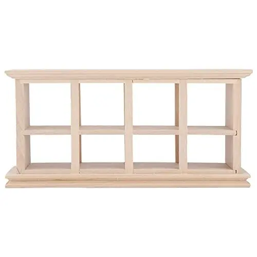 Produktbild: Sunisfa Puppenhaus-Bäckereischrank, Miniatur-Holzdisplay für Puppen, Realistisches Bäckerei-Kuchendisplay mit Abgerundeten Kanten, Handgefertigt, Verbundholz, 6 X 3 X 1,9 Zoll