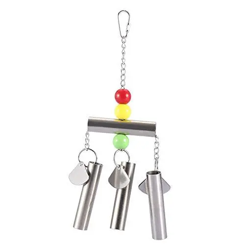 Produktbild: Sunisfa Wellensittich-Spielzeug, Spielzeug, 11 X 7 X 3 cm, Edelstahl-Glockenspielzeug Vögel, Mittlere Große Größe, Stehendes Spielzeug, Käfigdekor, Dekor, Vogelspielzeug,