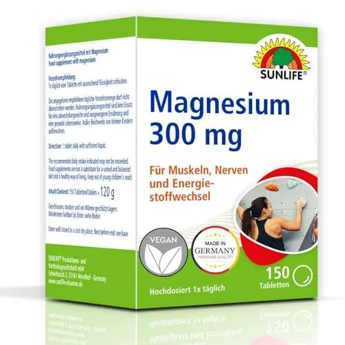 Produktbild: Sunlife Magnesium Tabletten 300 mg, 150 Tabletten