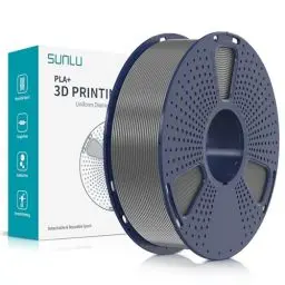Produktbild: SUNLU PLA Plus 3D Drucker Filament, PLA+ 1.75mm, sauber gewickeltes Filament, robustes 3D Filament, kompatibel mit 3D FDM Druckern, Maßgenauigkeit +/- 0.02 mm, 1kgSpule(2.2Pfund), Grau