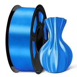 Produktbild: SUNLU PLA Plus Shiny Silk 3D Drucker Filament 1.75mm, Silk PLA+ 3D Druck Filament mit Seidenglattes Finish, Gute Farbwiedergabe, Maßgenauigkeit +/- 0,02mm, 1kg(2.2lb) Spule, PLA+ Silk Blau