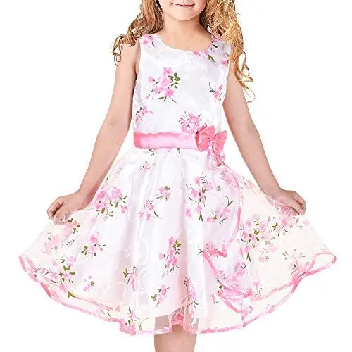 Produktbild: Sunny Fashion Mädchen Kleid 3 Schichten Sonnenblume Welle Festzug Brautjungfer Gr. 110, Size 6