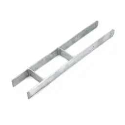 Produktbild: SunnyDeals H-Pfostenanker feuerverzinkt als Pfostenträger| H-Anker 91 x 600 mm |schwerer Betonanker für 9 x 9 cm Pfosten | haltbare Einschlaghülse