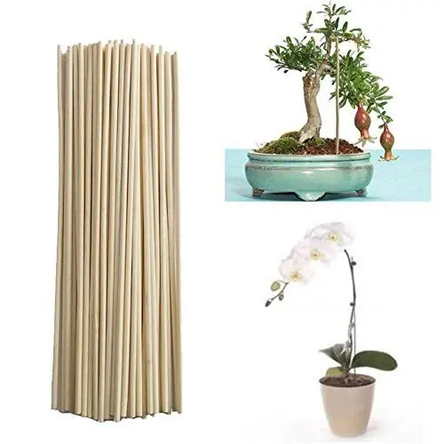 Produktbild: Sunnyushine 50 STÜCK Pflanzenstütze Bambus Pflanzstäbe, Bambusstäbe Rankstäbe Pflanzstäbe aus Bambus Rankstäbe Rankhilfe Tabstäbe zum Rod Gartengeräte für kleine Bonsai