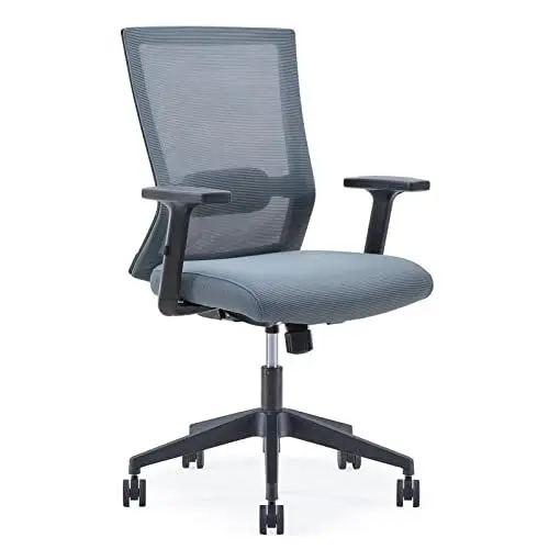 Produktbild: Sunon Bürostuhl Chefsessel Ergonomische Schreibtischstuhl Drehstuhl mit leise Rolle, Atmungsaktives Netzgewebe, Chefsessel mit verstellbare Armlehnen, Sitzhöheeinstellung Grau
