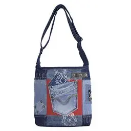 Produktbild: Sunsa Damen Tasche Umhängetasche, Canvas bag, Jeanstasche, Hobo Schultertasche, nachhaltige Damentasche, Vintage Crossbody für Teenager