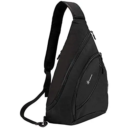 Produktbild: SUNSEATON Sling Bag, Sling Rucksack Wasserdicht, Gym Crossbody Bag, Schulterrucksack für Outdoor Wandern Camping (Schwarz)
