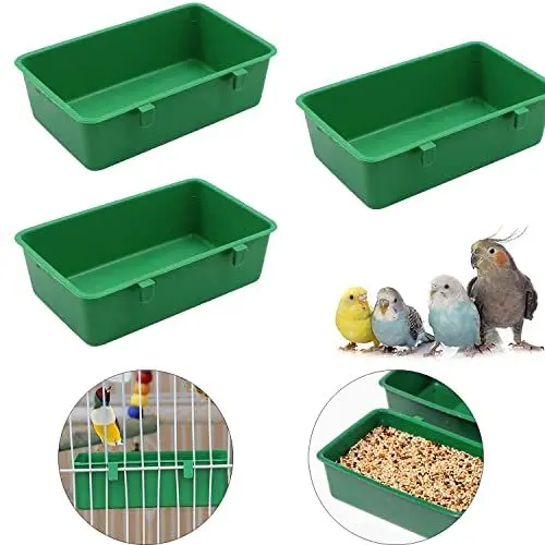Produktbild: Sunshine smile 3 Pack Papagei Badewanne,Kleine Papagei Dusche Bad,Vogelbadewanne FüR KäFig,HäNgen Vogelbad Badewanne,Papageiendusche VogelkäFig ZubehöR,Papagei Badewanne Vogel,VogelkäFig-ZubehöR