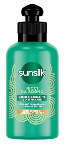 Produktbild: Sunsilk, Entwirrungscreme für Traumlocken, Creme für definierte Locken, ohne Ausspülen, Active Fusion-Formel mit Macadamia-Öl, Elastin und Biotin, 200 ml