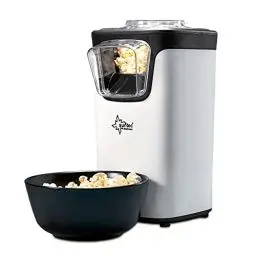 Produktbild: SUNTEC Heißluft Popcornmaschine POP-8618 Fat Free | Popcorn ohne Fett und Öl | Popcorn-Maschine für Zuhause | Popcorn süß oder salzig | Platzsparender Mini Popcorn-Maker | Maschine mit Deckel