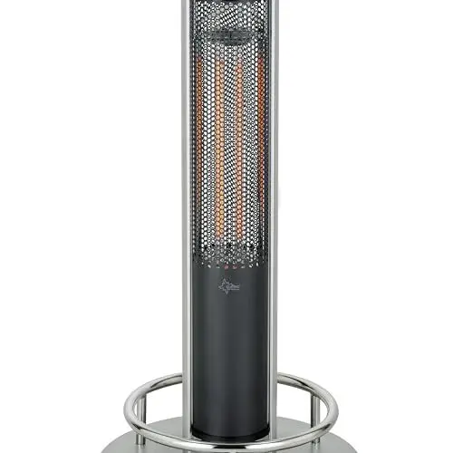 Produktbild: SUNTEC Stehtisch-Heizstrahler Heat Patio 1600 glass table 110 cm (Ideal für Outdoor-Bereiche, Infrarotwärmestrahlung mit hocheffizienten Carbonfasern, 2 Heizstufen, Fernbedienung, max. 1600 W)