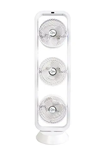 Produktbild: SUNTEC Turmventilator mit Fernbedienung, Timer | Standventilator Weiss | CoolBreeze 9500 - Leise 105 Watt | Stand Turm Ventilator 3 Stufen | Fan Windmaschine | für Schlafzimmer, Büro, Wohnung