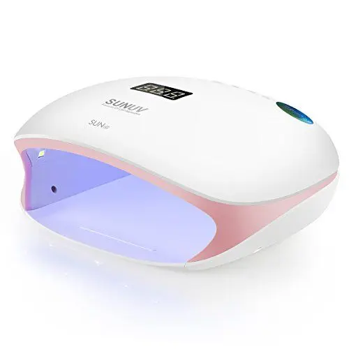 Produktbild: SUNUV LED Nagellampe UV LED Nageltrockner für Nagelgel mit Timer, LCD-Display für Zuhause und Schönheitssalon Rosa, Geschenk für Frauen