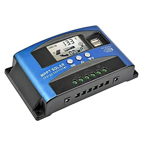 Produktbild: SUNYIMA 60A MPPT SolarLaderegler, Solar Ladegerät Controller mit LCD Display Dual USB mehrere Laststeuerungsmodi, MPPT technischer maximaler Ladestrom (60A)