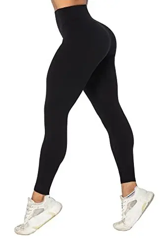 Produktbild: Sunzel Sport Leggings Damen High Waist mit Taschen Bauchkontrolle für Sport Yoga Gym Leggings Schwarz L,26