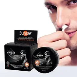 Produktbild: Sunzze Barber Pro Heißwachs 250g I hochwertiges Bart- und Nasenhaar Wachs mit natürlichen Inhaltsstoffen I Wachs Haarentfernung Gesicht für alle Hauttypen I Intim & Körper Warmwachs für glatte Haut