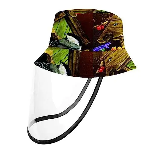 Produktbild: suojapuku Fischerhut für Damen und Herren,Arbeitsmütze,Sonnenblumenhaus Vogel,Reise-Strandhut,Fischer-Sonnenkappe