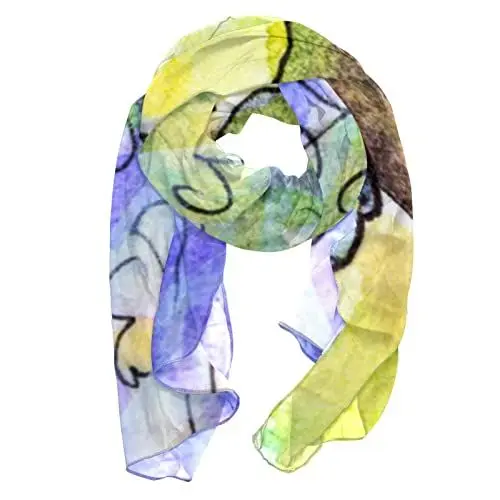 Produktbild: suojapuku Schal,Wickelschal,leichter Reiseschal,Papageienbaum-Aquarell,Weiche Wickelschals aus langem Chiffon für Damen