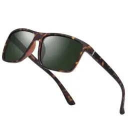 Produktbild: suoso Polarisiert Sonnenbrille Herren Damen Unisex Schwarz Retro Ultraleicht Rahmen UV400 Shutz Sonnenbrillen Polarisierte Klassische Brille für Fahren Geschäftsreise Reise G15/Leopardenmuster