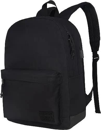Produktbild: SUPACOOL Leichter Casual Laptop Rucksack mit Laptop Fach 15,6 Zoll für Männer und Frauen, Rucksack für College(Schwarz)