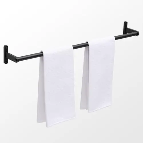Produktbild: Supaqua 24 Zoll Handtuchhalter für Badezimmer, Einzelne Wand Montierte Handtuchhalter für Badezimmer Wasserdicht Rostfrei SUS304 Edelstahl Matt Schwarz für Bad Küche Eitelkeit
