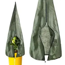 Produktbild: SUPAWAY Winterpflanzenschutz Pflanzenschutz Winter Pflanzenabdeckung Frostschutz Pflanzen mit Reißverschluss & Zugband Pflanzenschutzhaube aus Vliesstoff für Palmen,Olivenbaum,Kübelpflanzen, 200x100cm