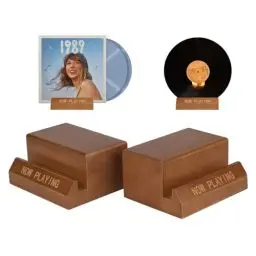 Produktbild: Supaway 2 Stück Holz Plattenhalter Vinyl Schallplatten Regal Vintage Schallplattenständer Album-Präsentationsständer für 1,5 cm Dicke Rekordhalter Präsentieren Sie Ihr jetzt Spielendes Albumcover