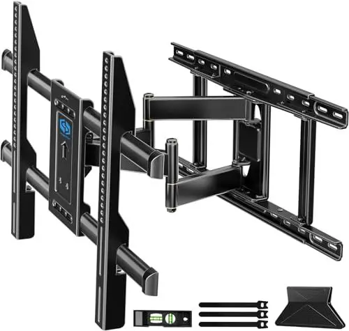 Produktbild: Supcline TV Wandhalterung für die meisten 42-80 Zoll Fernseher, Fernseher Halterung Gelenk-Schwenk-Neige-Langarm, TV Halterung Passend für 8”/12”/16”/18”/24” Holzständer, Max VESA 600x400mm, 60kg