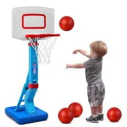 Produktbild: SUPER JOY Kinder Basketballkorb - Basketballkorb Outdoor Indoor Basketballkorb mit Ständer Höhenverstellbarer 70-138cm Mini Basketballkorb Indoor für Zimmer Spielzeug Jungen Mädchen 3 4 5 6 7 8 Jahre