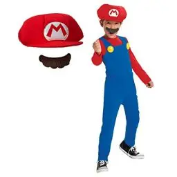 Produktbild: SUPER MARIO Disguise Offizielles Nintendo Kostüm Mario Kart Kostüm Kinder Jungen Faschingskostüme Kinder M