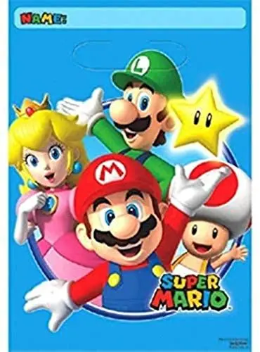 Produktbild: amscan Super Mario Party-Reihe Super Mario, Gefaltete Partytüten, Mehrfarbig, 8 Stück