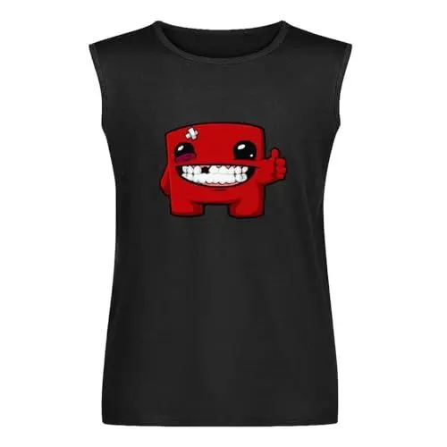 Produktbild: Super Meat Boy Fashion Casual Men's Vests Tank Tops O-Neck 100% Cotton Undershirts Unisex Sleeveless T-Shirt M