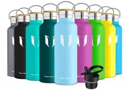 Produktbild: Super Sparrow Trinkflasche Edelstahl -620ml- Auslaufsicher Thermoskanne, BPA-Frei Wasserflasche - Kohlensäure Thermosflasche für Kinder, Sprudel, Sport, Schule, Fitness, Outdoor, Camping
