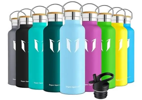 Produktbild: Super Sparrow Trinkflasche Edelstahl -620ml- Auslaufsicher Thermoskanne, BPA-Frei Wasserflasche - Kohlensäure Thermosflasche für Kinder, Sprudel, Sport, Schule, Fitness, Outdoor, Camping