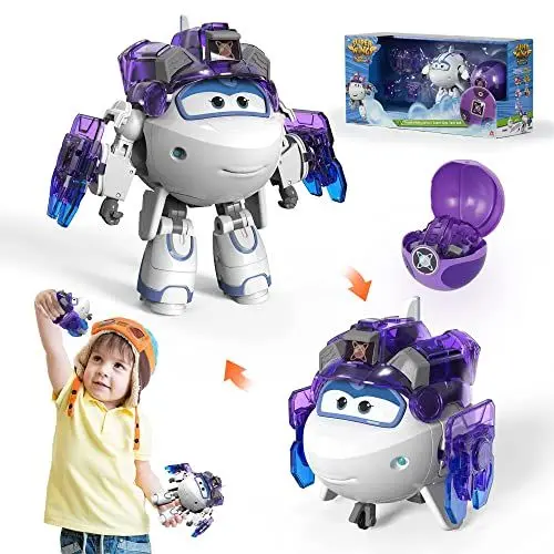 Produktbild: Super Wings Transforming Flugzeug Super Iron Astra, ca. 12,7 cm große, mit Superbällen,Verwandelbares Spielzeug-Flugzeug und Roboterfigur, Kinderspielzeug für Kinder ab 3 Jahren Jungen Mädchen
