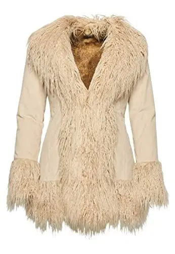 Produktbild: Superdry Damen Afghanisches Kunstleder Jacke, Stone Wash Taupe Brown, 42