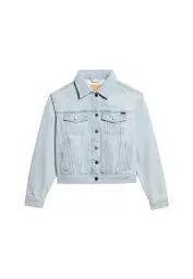 Produktbild: Superdry Damen Bestickte Trucker Jeansjacke Echo Hell Vintage 40