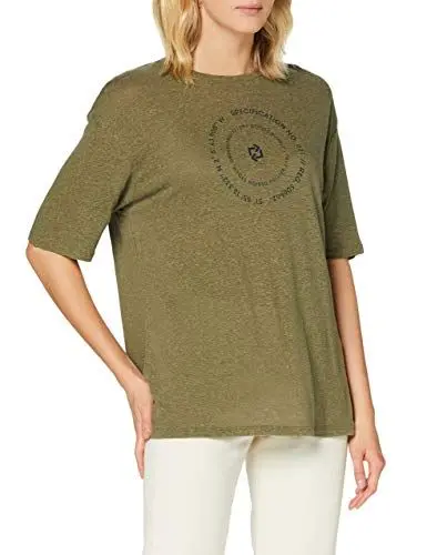 Produktbild: Superdry Damen Desert Linen Tee Top, Grün (Capulet Olive 6SY), XS (Herstellergröße:8)