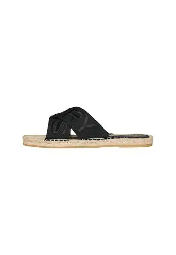 Produktbild: Superdry Damen Espadrilles mit überkreuzten Riemen Schwarz 40