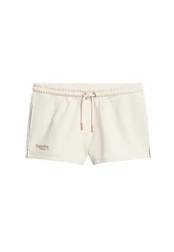 Produktbild: Superdry Damen Essential Shorts mit Logo Hellbeige Meliert 42