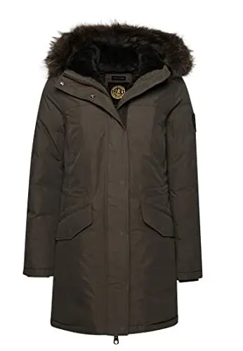 Produktbild: Superdry Damen Everest Daunen-Parka Dunkelkaki 34