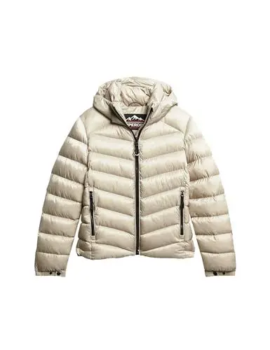 Produktbild: Superdry Damen Kapuzenjacke mit Fuji-Polsterung Jacke, Pelican Beige, 42