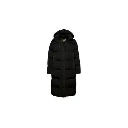 Produktbild: Superdry Damen Lang geschnittener Steppmantel mit Kapuze Schwarz 42