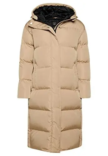 Produktbild: Superdry Damen Lang geschnittener Steppmantel mit Kapuze Shaker Beige 40